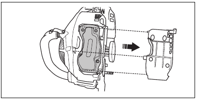 Husqvarna - T435 - Para realizar una comprobación del silenciador - Paso 2 Para realizar una comprobación del silenciador - Paso 2