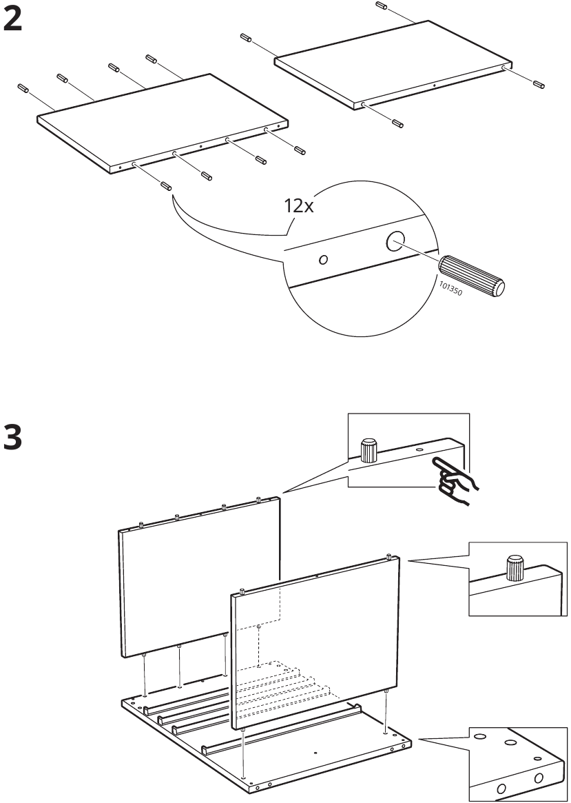 IKEA - TROFAST - Montaje - Paso 2 Montaje - Paso 2