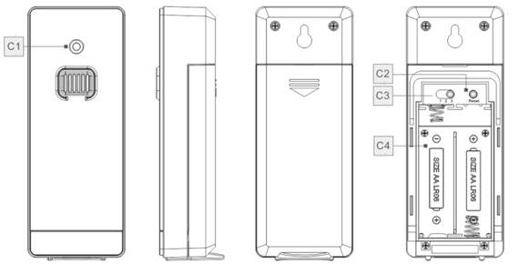 Technoline - WS6462 - Aspecto - Parte C: sensor remoto inalámbrico Aspecto - Parte C: sensor remoto inalámbrico
