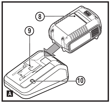 Black & Decker - BCD900 - Carga de la batería - Paso 1 Carga de la batería - Paso 1
