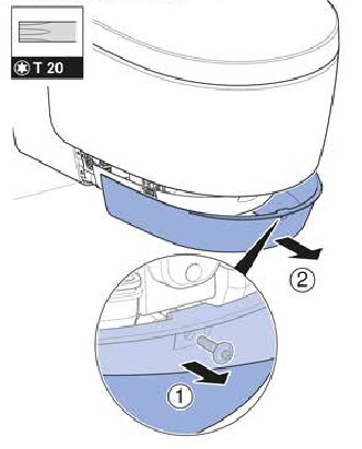 Geberit - AQUACLEAN MERA - Restablecimiento del calentador de agua acumulada - Paso 1 Restablecimiento del calentador de agua acumulada - Paso 1