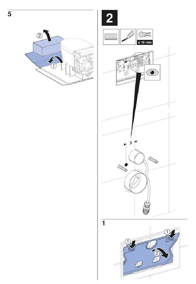 Geberit - AQUACLEAN MERA - Configuración - Paso 3 Configuración - Paso 3