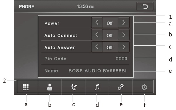 Boss Audio Systems - BV9986BI - MENÚ DE FUNCIONAMIENTO DE BLUETOOTH MENÚ DE FUNCIONAMIENTO DE BLUETOOTH