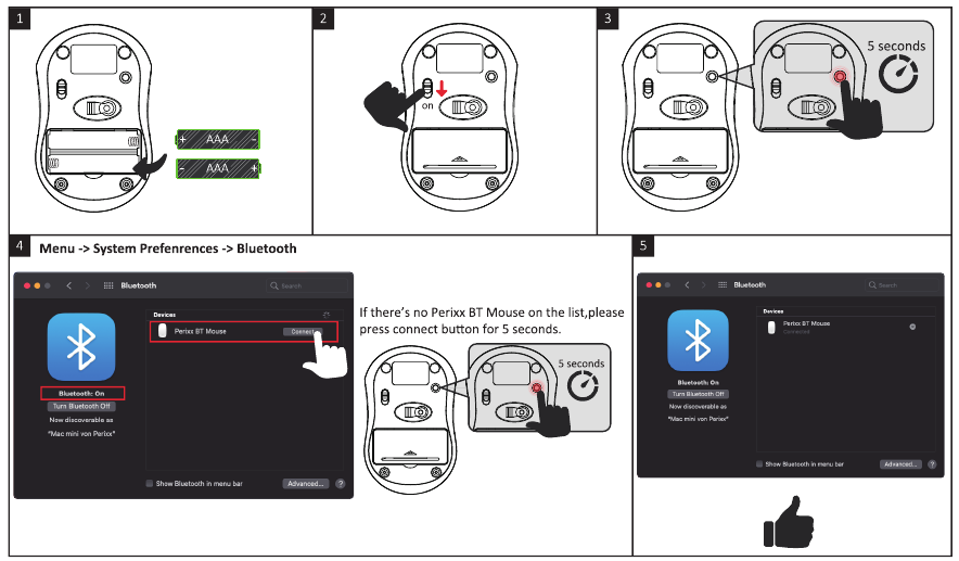 perixx - PERIMICE-802 - macOS Bluetooth macOS Bluetooth