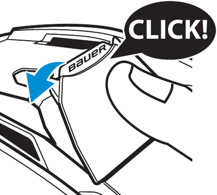 Bauer - RE-AKT 55 - Para ajustar correctamente el casco - Paso 5 Para ajustar correctamente el casco - Paso 5