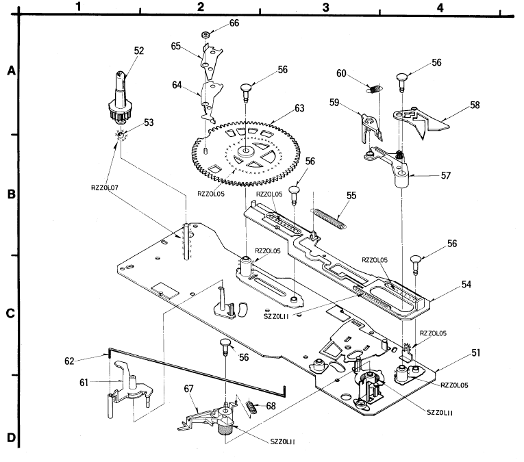 Technics - SL-BD20 - DESPIECE - Parte 2 - Piezas del mecanismo DESPIECE - Parte 2 - Piezas del mecanismo