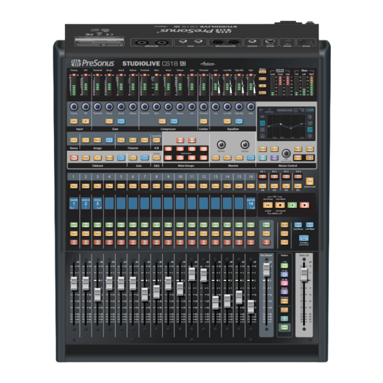 Tabla De Contenido Presonus Studiolive Cs Ai Manual De Usuario