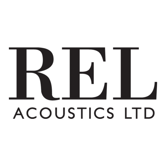 REL Acoustics T Serie Manual De Instrucciones