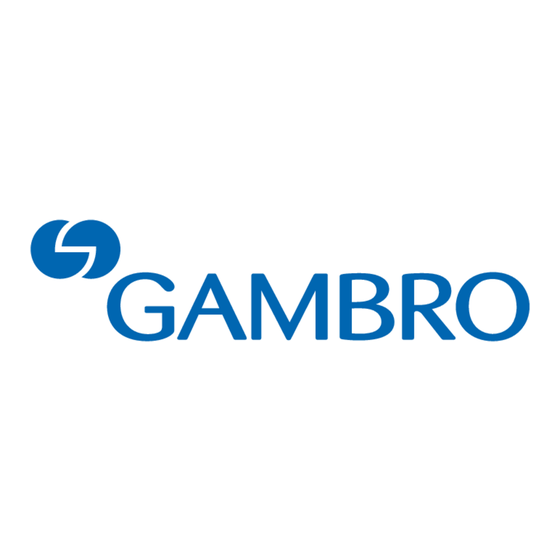 Gambro WRO 300 Manual