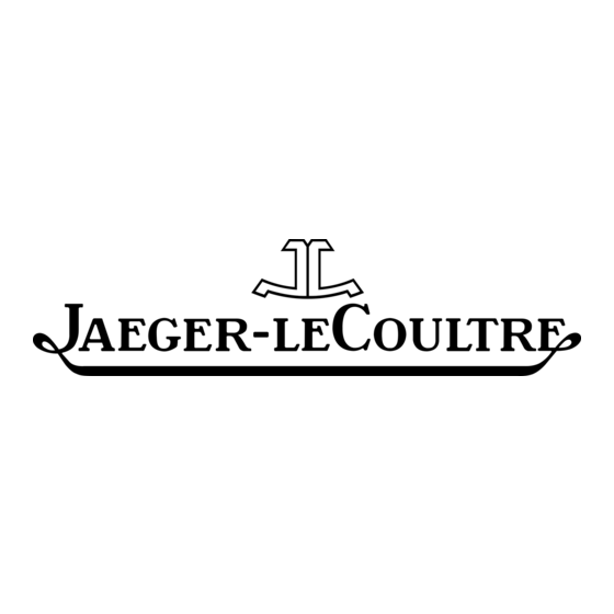 Jaeger-leCoultre DUOMÈTRE QUANTIEME LUNAIRE Guia De Inicio Rapido