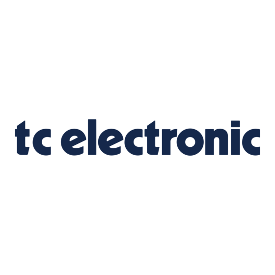 TC Electronic TUBE PILOT OVERDRIVE Guia De Inicio Rapido