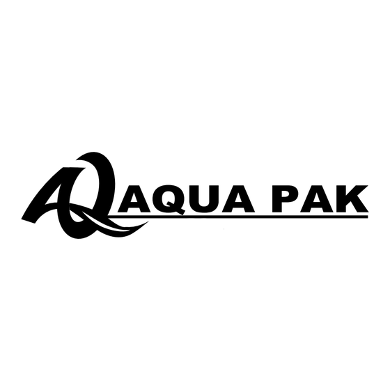 Aqua pak SUPRA6 Manual Del Usuario