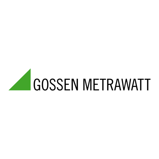 Gossen MetraWatt METRAPHASE 1 Istrucciones De Servicio