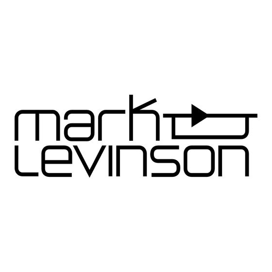 Mark Levinson NO523 Manual Del Propietário