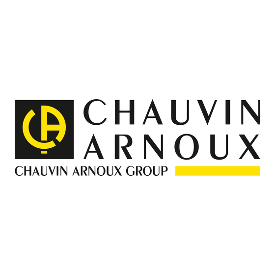 Chauvin Arnoux C.A 10141 Guia De Inicio Rapido