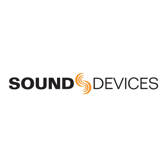 Sound Devices MixPre Guía Del Usuario E Información Técnica