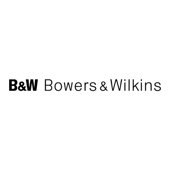 Bowers & Wilkins DIAMOND 800 Serie Manual Del Usuario