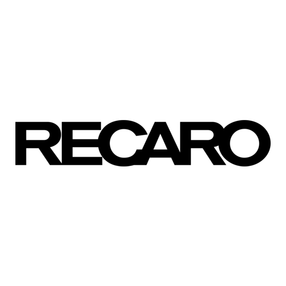 RECARO SADENA Manual De Instrucciones