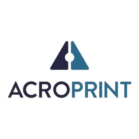 Acroprint timeQplus Biometric TQ100 Manual Del Usuario