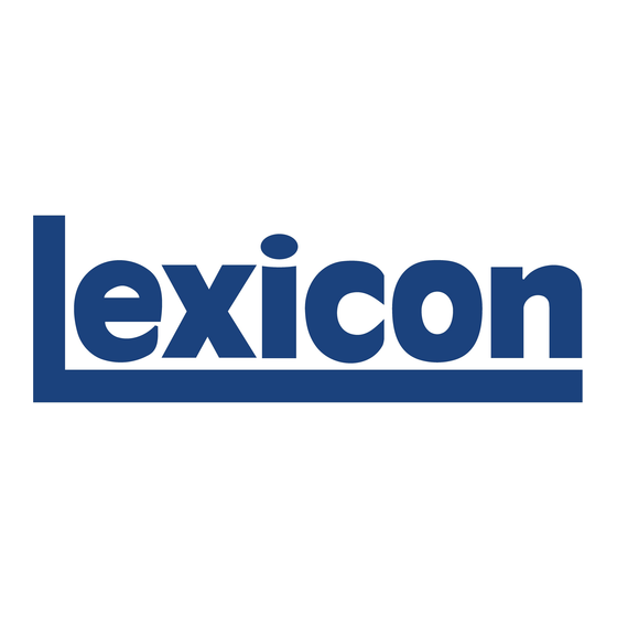 Lexicon dbx I-ONIX U42S Manual De Instrucciones