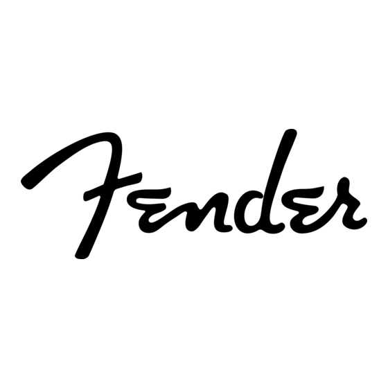 Fender Runaway Feedback Pedal Manual De Instrucciones