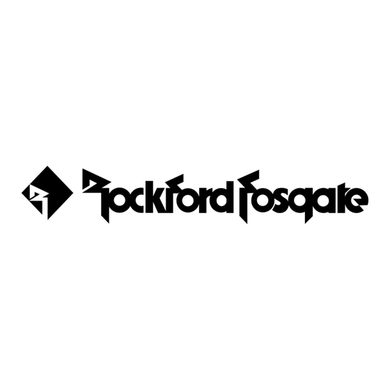 Rockford Fosgate PUNCH Pro Serie Instalación Y Funcionamiento