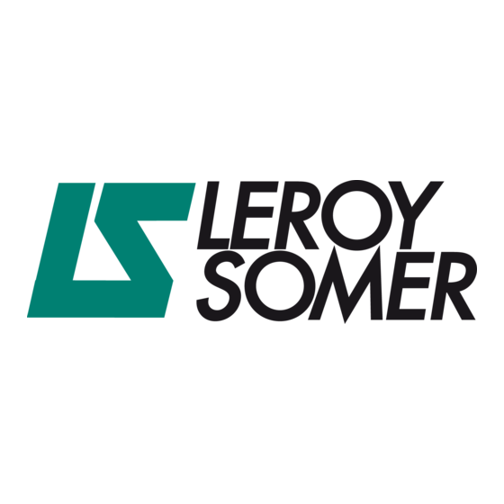 Leroy-Somer R610 Instalación Y Mantenimiento