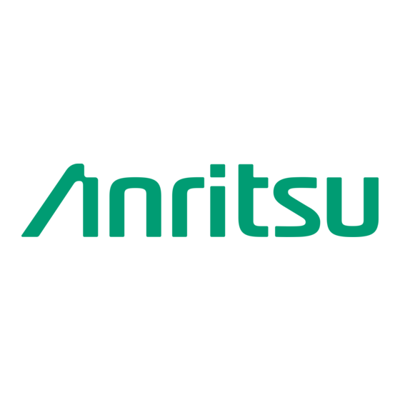 Anritsu MT9083A ACCESS Master Manual De Usuario