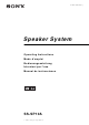 Sony SS-SP10A Manual De Instrucciones