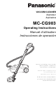 Panasonic MC-CG983 Instrucciones De Operación