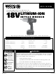 Matco Tools MCL1812IW Instrucciones De Operación