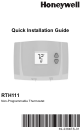 Honeywell RTH111 Serie Guía De Instalación Rápida
