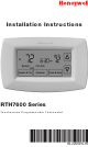 Honeywell RTH7600 Serie Instrucciones Para La Instalación