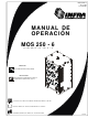 Infra MOS 250-6 Manual De Operación