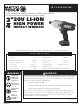 Matco Tools MCL2034HPIW Instrucciones De Operación