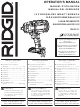 RIDGID R86211 Manual Del Operador