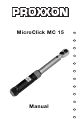 Proxxon MicroClick MC 15 Manual