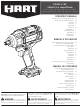 Hart HPIW25 20V Manual Del Operador