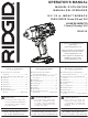 RIDGID R86215 Manual Del Operador