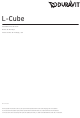 DURAVIT L-Cube LC738200000 Instrucciones De Montaje Y Uso