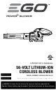 EGO Power+ LB6151 Manual Del Operador