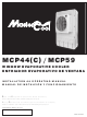 Champion cooler MasterCool MCP44 Manual De Instalación Y Funcionamiento