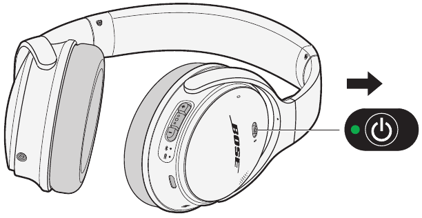 Encendido de los auriculares