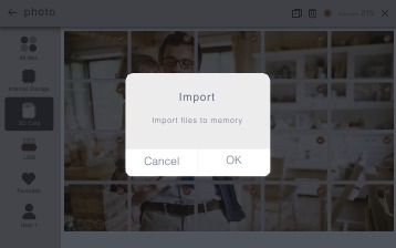 Subir fotos y videos a trav&eacute;s de una unidad USB