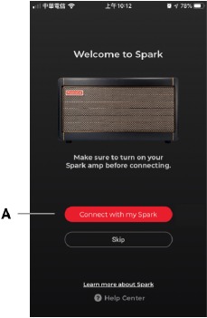 Conexi&oacute;n del Amplificador Spark a su Tel&eacute;fono Inteligente Paso 1