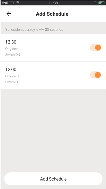 Establecer horario Paso 2