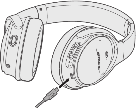 Cargar los auriculares