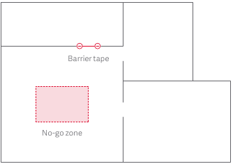 Zonas prohibidas/Cinta de barrera