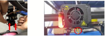 Cargando Filamento - Paso 2 - Alimentando (Loading Filament - Step 2 - Feeding)