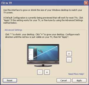 Configuraci&oacute;n de Ajustar a la TV Paso 1